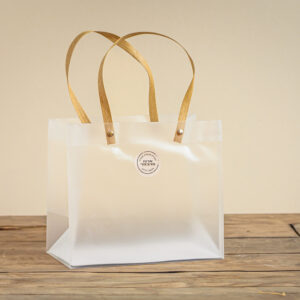 שקית שקופה ידיות קראפט